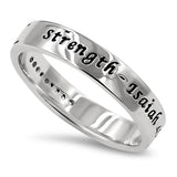 Regent Silver Ring,"STRENGTH - ISAIAH 40:31"