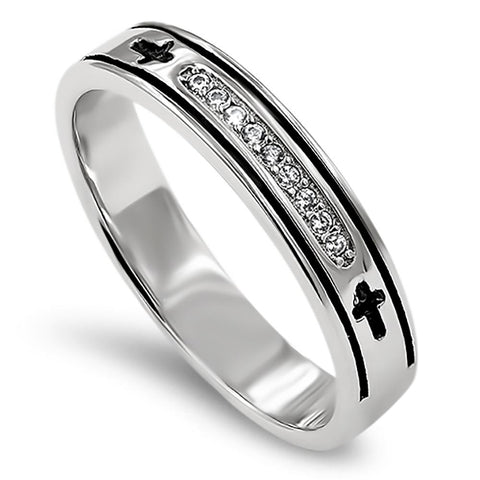 Regent Silver Ring, "ALL THINGS THROUGH CHRIST MY STRENGTH - PHIL. 4:13"-Wholesale