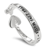Heart Fuse Silver Ring, "TRUE LOVE WAITS - 1 TIMOTHY 4:12"-Wholesale