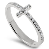 Steady Cross Silver Ring, "WOMAN OF GOD - PROVERBS 31"