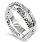 Twisted Band Silver Ring, "I KNOW THE THOUGHTS THAT I THINK TOWARD YOU - JER. 29:11"-Wholesale