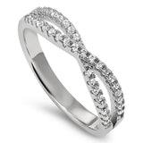 Double CZ Band Silver Ring, "WOMAN OF GOD - PROVERBS 31"