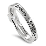 Diamond Eternity Silver Ring, "SERENITY - SERENITY - SERENITY"-Wholesale