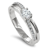 Diamond Eternity Silver Ring, "SERENITY - SERENITY - SERENITY"