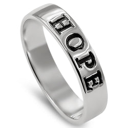 BAND Silver Ring, "HOPE "-Wholesale