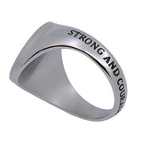 R2 Shield Cross Ring, "Courage"