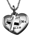 Sweetheart Necklace, "Christ Lives In Me"