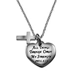 Sweetheart Necklace, "Christ My Strength"