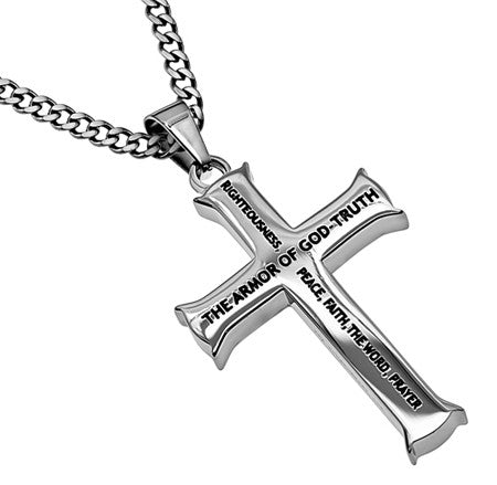 Men's Iron Cross, "Armor of God" Ephesians 6:10-18