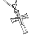 Men's Iron Cross, "Man of God" 1 Timothy 6:6-16