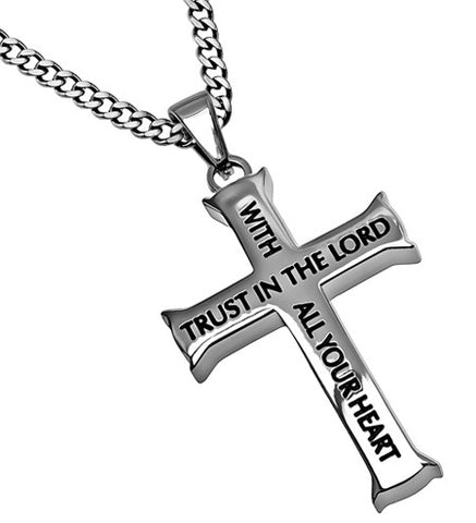Men's Iron Cross "Trust" Proverbs 3:5,6