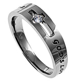 Solitaire Ring, "God's Love Never Fails"