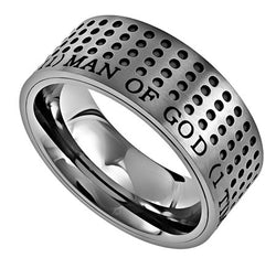 Silver Sport ring, "Man Of God"