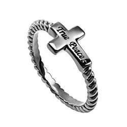 Simplicity Cross Ring, "True Peace"