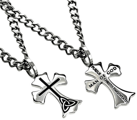 Trinity Cross Pendant, "Man Of God"