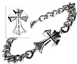 Trinity Cross Bracelet, "Armor of God"