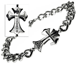 Trinity Cross Bracelet, "Forgiven"