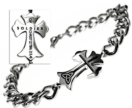 Trinity Cross Bracelet, "Soldier of Christ"