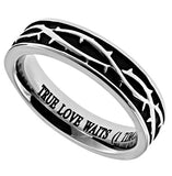 Girl's Crown of Thorns Ring, "True Love Waits"