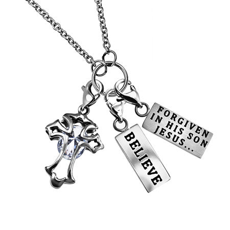 Hang Charm Silver, "Believe"