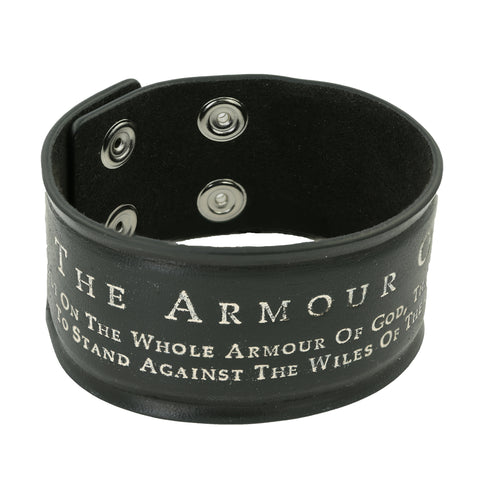 Leather Bracelet Black,"THE ARMOUR OF GOD"