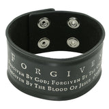 Leather Bracelet Black,"FORGIVEN"