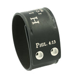 Leather Bracelet Black,"HIS STRENGTH"