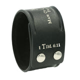Leather Bracelet Black,"MAN OF GOD"